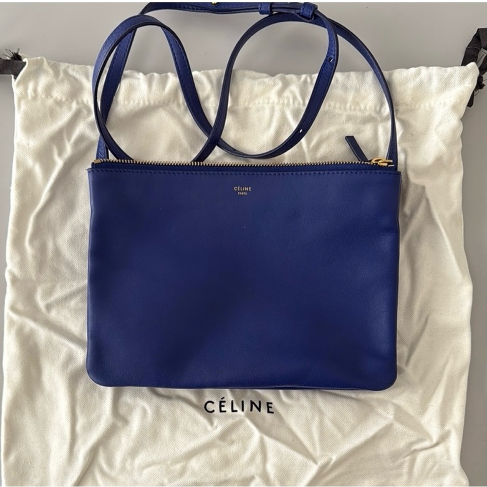 Celine Trio Blue Leather Women's Bag